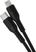 ⁦كابل بتقنية الشحن السريع SA26 - CL3 من سلسلة الفائق السرعة مزود بموصل نوع C إلى وصلات لايتنينج من جوي روم ، بقوة شحن تصل 30 وات بطول متر واحد - لون أسود⁩ - الصورة ⁦2⁩