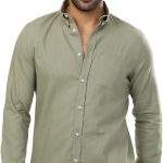 Men's Linen Button-Down Shirt