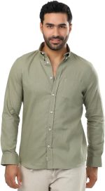 Men's Linen Button-Down Shirt