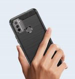 ⁦جراب متوافق مع Nokia C31 ، - غطاء حماية مصقول مقاوم للصدمات متين رفيع للغاية من ألياف الكربون المصقولة - جراب أصلي جديد فائق الجودة مقاوم للانزلاق من Graby Shop - أسود⁩ - الصورة ⁦2⁩