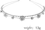 ⁦Headbands for Women - Silver Multi-Layered Metal Headbands with Gold Accents, Trendy, Thin and Elegant Hair Accessories for Girls and Women, Perfect for Stylish Outfits (Model No.4, 1PCS)⁩ - الصورة ⁦2⁩