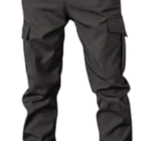 Men's Cargo Pants with Side Pockets and Soft Stretch Material