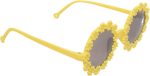 Daphane Flower Sunglasses for Girls - Yellow