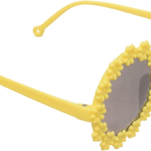 Daphane Flower Sunglasses for Girls - Yellow