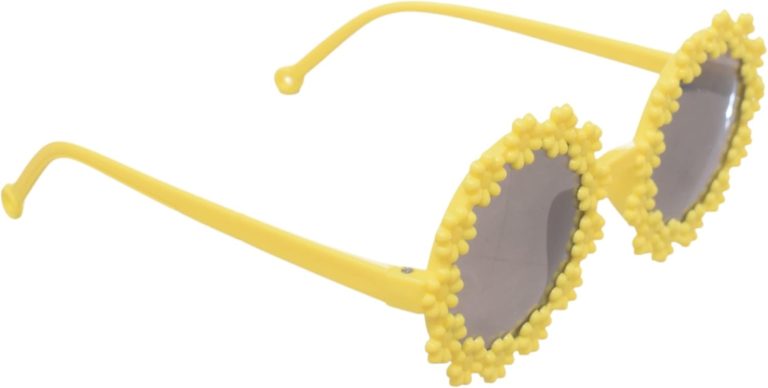 Daphane Flower Sunglasses for Girls - Yellow