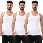 Mesery Set Of (3) Breathable Cotton Undershirts - White