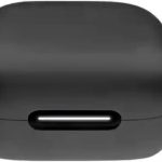 KM TECHNOLOGY KzaMiza Compatible with Anker Soundcore R50i NC/Anker P30i Case Cover, Soft Silicone Shockproof Protective Case Wireless Earbuds with Carabiner, Front LED Visible - Black