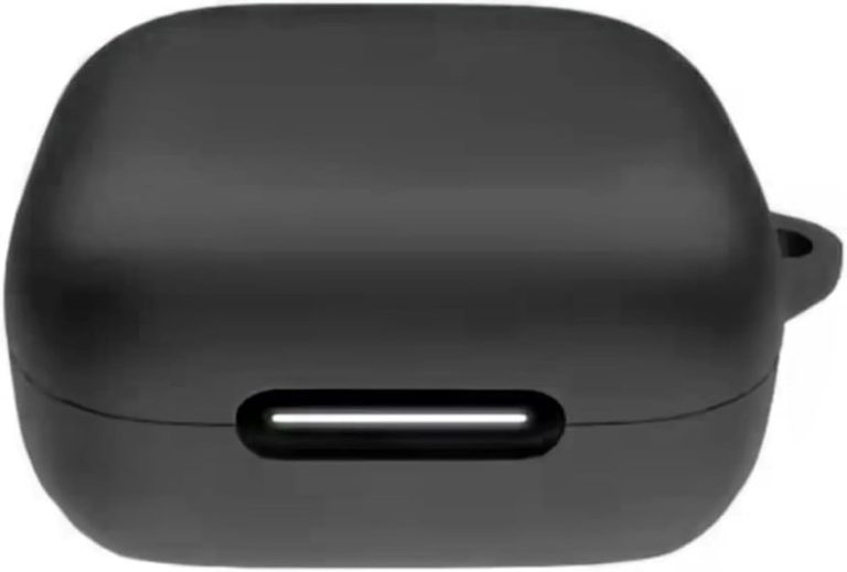 KM TECHNOLOGY KzaMiza Compatible with Anker Soundcore R50i NC/Anker P30i Case Cover, Soft Silicone Shockproof Protective Case Wireless Earbuds with Carabiner, Front LED Visible - Black