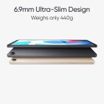 ⁦realme Pad WiFi+4G Tablet | 6GB RAM 128GB ROM (Expandable) | 26.4cm (10.4 inch) WUXGA+ Display | 7100 mAh Battery | Dolby Atmos Quad Speaker | Golden Colour⁩ - الصورة ⁦5⁩