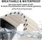 ⁦ADHOMAX Ultra Big 7 In 1 Smart Watch, 2.01" HD Display, Calling, Fitness Tracker, Wireless Charging, Heart Rate, SpO2, Weather, Camera, Music, For IOS, android, men and women (Gold)⁩ - الصورة ⁦2⁩