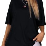 Oversized T- Shirt for Women - Cotton - Drop shoulder Half Sleeves