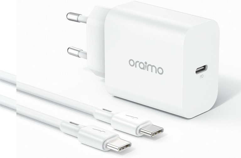 Oraimo 20W Type C Fast Charger Pd 3.0 Usb C Wall Adapter Compatible For Samsung Galaxy S22 S21/S21+/S21 Ultra/S20/S20+/S20 Fe/Note 20 Ultra/10, Google Pixel 6/5/4, White