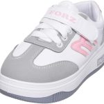 Al-Waheed Boys & Girls Leather Athletic Shoe – Lace-Up with Velcro Strap K746-Parent18