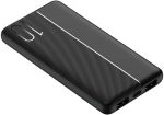 ⁦WIWU Wi-P032 Dual USB-A and Type-C PD LED Light Battery Life Series 10000mAh Power Bank - Black|18 Months Warranty⁩ - الصورة ⁦2⁩