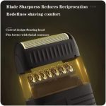 ⁦VGR V-375 Professional Ultra-Thin Electric Shaver - Rechargeable Razor for Face Care, Beard Trimmer With Reciprocating Blade, USB Travel Shaver for Men - Black⁩ - الصورة ⁦3⁩