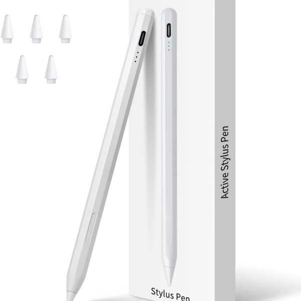 قلم ستايلس لايباد الجيل 9 و10، شحن سريع لقلم آبل ايباد مع خاصية رفض راحة اليد، متوافق مع ايباد 2018-2024 الجيل 10/9/8/7/6، ايباد برو 13 بوصة M4/12.9 بوصة/11 بوصة، ايباد اير 3/4/5/M2، ايباد ميني 5/6