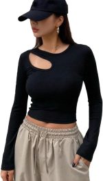 Women's Twill Cotton Sleeve T-Shirt With Slot