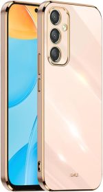 HONLEN Case for Samsung Galaxy A25 5G (6.5 inches), Soft TPU Silicone Case Electroplating Frame Design - Pink