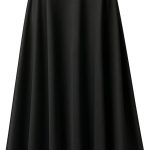 Women's Long Skirt Black Cloche Soft Fabric Formal Casual Skirt