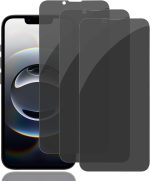 PEHAEL 3Pack for iPhone 16e/14/13/13 Pro Privacy Screen Protector Full Coverage Anti-Spy Tempered Glass Film 9H Hardness Easy Installation Bubble Free [6.1 inch]