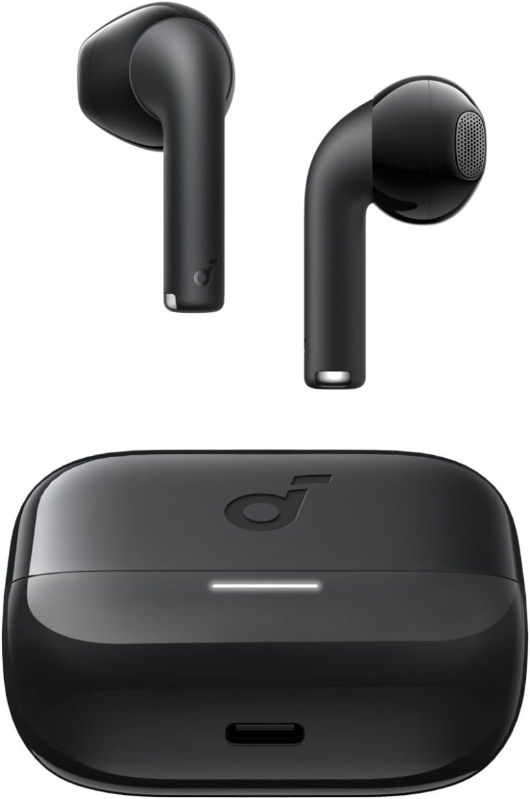 Soundcore K20i by Anker, Semi-in-Ear Earbuds, Bluetooth Wireless, 36H Playtime, Fast Charge, Clear Sound, ENC 2-Mic Clear Calls, Custom EQ, IPX5, Bluetooth 5.3, App Control (Black) 18 Months Warranty