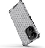 ⁦جراب متوافق مع شاومى Redmi 13C 4G ، - غطاء حماية مصقول مقاوم للصدمات مع حماية للكاميرا - غطاء واقي مضاد للخدش شديد التحمل و مقاوم للانزلاق - حواف سوداء خلفية شفافة خلية النحل⁩ - الصورة ⁦4⁩