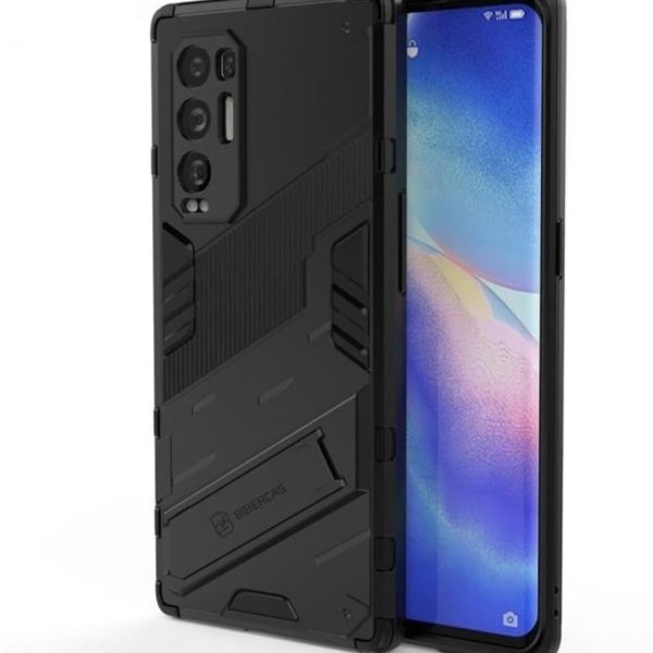 جراب متوافق مع Oppo Find X3 Neo ، - غطاء حماية مصقول مقاوم للصدمات شديد التحمل و مقاوم للانزلاق مع حماية للكاميرا - غطاء مسند فائق الجودة من Graby Shop - اسود