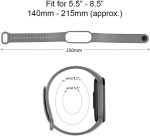 ⁦OcioDual Silicone Replacement Strap Compatible with Xiaomi Mi Band 6 5 Amazfit Band 5 Black Soft Strap Anti-lost Replacement⁩ - الصورة ⁦7⁩