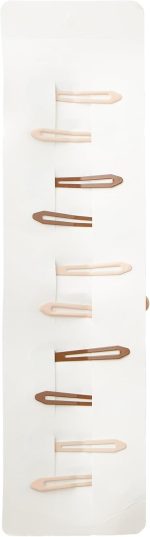 ⁦Hair Talk Clips Set 10 Pieces Different Shapes for Girls, Beige and Brown, DR-A-11⁩ - الصورة ⁦2⁩