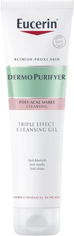 Eucerin DermoPurifyer Triple Effect Face and Body Cleansing Gel, Anti-Blemish, Anti-Marks and Anti-Shine, with Salicylic Acid and AHA/BHA/PHA Acid Complex, 150ml