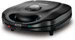 Black & Decker 1400W 3-in-1 4 Slice Sandwich & Waffle Maker with 180 Degree Grill Mode with Interchangeable Plate, TS4130-B5, 2 Years Warranty