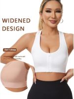 ⁦Comfortable Wide Mesh Back Sports Bra, Perfect Support Wirefree⁩ - الصورة ⁦2⁩