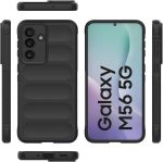 ⁦جراب متوافق مع سامسونج جلاكسى M56 5G ، - غطاء مزدوج الحماية مصقول مقاوم للصدمات شديد التحمل و مقاوم للانزلاق مع حماية فائقة للكاميرا - غطاء واقي مضاد للخدش من Graby Shop - اسود⁩ - الصورة ⁦3⁩