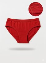 ⁦Hanem Women's Cotton Hipster Panties, 3-Pack, Black Pink Red, Soft, Pad-Like Inner Lining For Comfort⁩ - الصورة ⁦3⁩