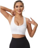 ⁦Comfortable Wide Mesh Back Sports Bra, Perfect Support Wirefree⁩ - الصورة ⁦4⁩
