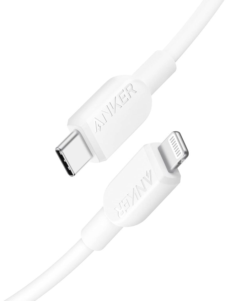 Anker USB C to Lightning Cable(3FT,White), MFi Certified for iPhone 14 Series, and More(Charger Not Included)