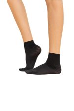 ⁦Charmaine Socks for Women, Ankle-High, Vertically Striped, Black, 1 Pair Per Pack⁩ - الصورة ⁦3⁩