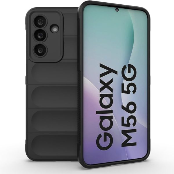 جراب متوافق مع سامسونج جلاكسى M56 5G ، - غطاء مزدوج الحماية مصقول مقاوم للصدمات شديد التحمل و مقاوم للانزلاق مع حماية فائقة للكاميرا - غطاء واقي مضاد للخدش من Graby Shop - اسود