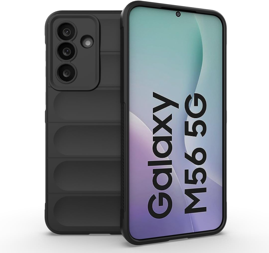 51OFExi5lIL._AC_SL1080_.jpg جراب متوافق مع سامسونج جلاكسى M56 5G ، - غطاء مزدوج الحماية مصقول مقاوم للصدمات شديد التحمل و مقاوم للانزلاق مع حماية فائقة للكاميرا - غطاء واقي مضاد للخدش من Graby Shop - اسود