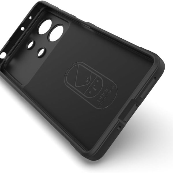 جراب متوافق مع شاومى Redmi Note 13R Pro 5G ، - غطاء مزدوج الحماية مقاوم للصدمات شديد التحمل مع حماية للكاميرا - غطاء واقي مضاد للخدش متين فائق الجودة و مقاوم للانزلاق - أسود