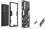 ⁦جراب متوافق مع Oppo Find X3 Neo ، - غطاء حماية مصقول مقاوم للصدمات شديد التحمل و مقاوم للانزلاق مع حماية للكاميرا - غطاء مسند فائق الجودة من Graby Shop - اسود⁩ - الصورة ⁦3⁩