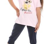 Cesar Girls girls printed cotton T-Shirt With Short Set girls printed cotton T-Shirt With Short Set