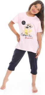 Cesar Girls girls printed cotton T-Shirt With Short Set girls printed cotton T-Shirt With Short Set