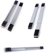 ⁦NW 1776 Two Movable/Adjustable Washing Machine Bases, Washing Machine Stand With Brake, Refrigerator Base Mobile Cart,Suitable for Refrigerator Base, Dryer Base, Washing Machine Base, Grey⁩ - الصورة ⁦2⁩