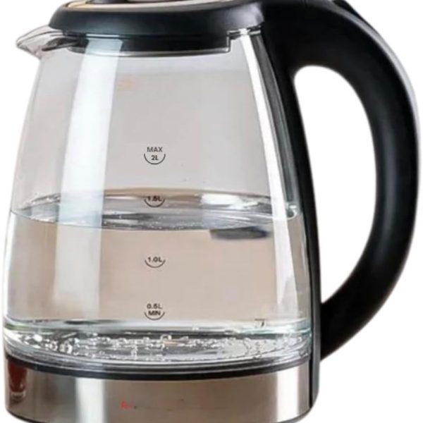 غلاية كهربائية بايريكس بايركس – زجاج بلوري شفاف مقاوم للحرارة، تصميم عصري متعدد الالوان، غليان سريع وآمن للمطبخ