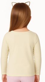 Miza Kids Classic Sleeve Girls Long Sleeve Cotton Lycra Elastic Top Underwear for Daily and Winter Use - الصورة 3