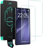 ⁦LOCKIVA ESR 2 Pack for Samsung Galaxy S25 Ultra Screen Protector, 9H+ Hardness HD Tempered Glass with Easy Installation, Auto Dust-Elimination Tool for Galaxy S25 Ultra [6.9”], Case Friendly⁩ - الصورة ⁦2⁩