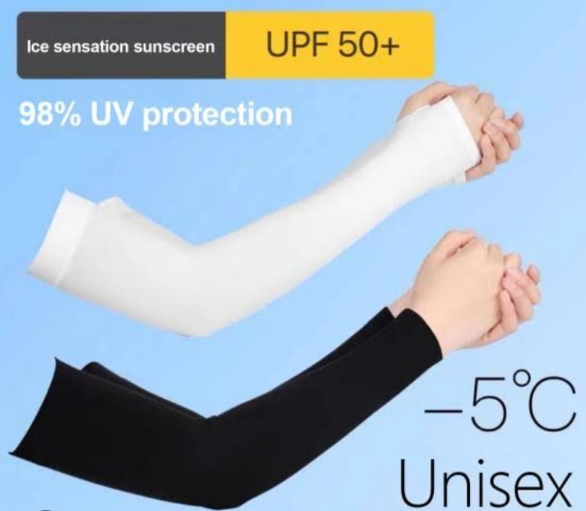 ⁦UV Protection Cooling Arm Sleeves, Breathable Fabric⁩ - الصورة ⁦4⁩
