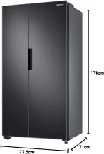 ⁦Samsung Side by Side Refrigerator RS66A8100B1/MR 641L - 23 Cubic Feet - Black- (local warranty)⁩ - الصورة ⁦11⁩