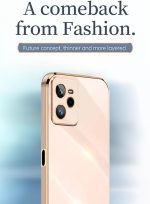 ⁦HONLEN Case for Realme C35 / Realme Narzo 50A Prime (6.6 Inches), Soft TPU Silicone Cover, Galvanic Frame Design - Pink⁩ - الصورة ⁦2⁩